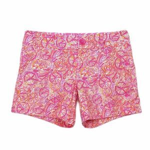 Lilly Pulitzer Callahan Shorts Ten Speed Bicycle Pink Orange Slice Print Size 0